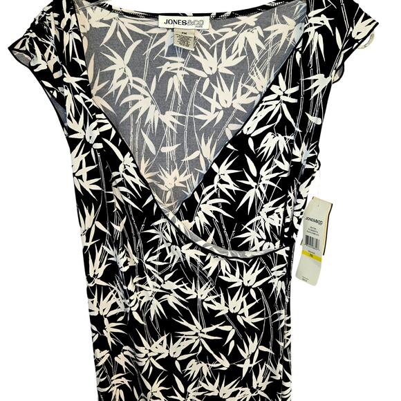 NWT Jones & Co Women's Dress PM MP Medium Petite Black Sun Misses Sz 8P 10P New - Picture 3 of 7